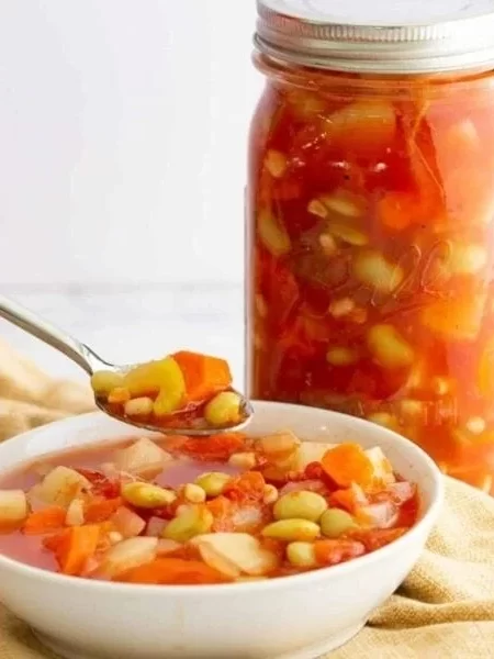 Homesteader Canning Vegetable Soup Recipe